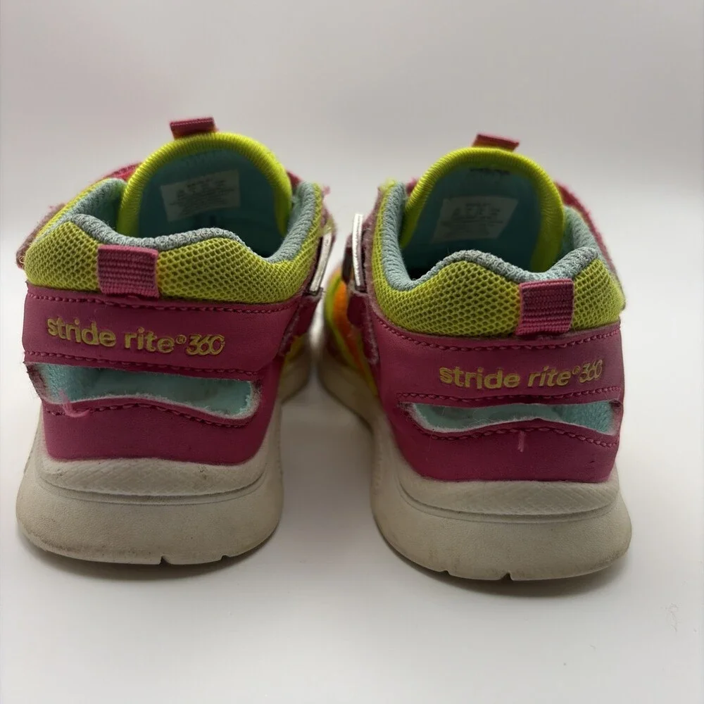Stride Rite 360 Brinley Sneaker Sandals Toddler Girls 8M Pink/yellow/orange